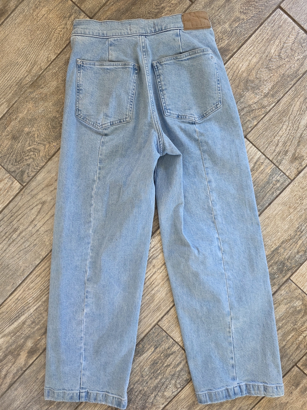 Madewell Emmett WideLeg Crop Jeans Light Blue Wash Sz 26 - Picture 3 of 6